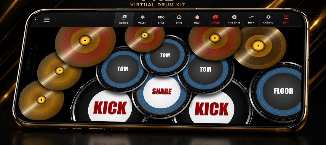 DrumPro Classic kit on screen