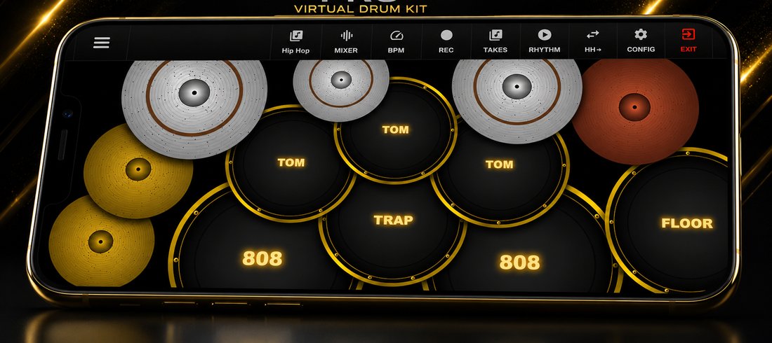 DrumPro Hip Hop kit on screen