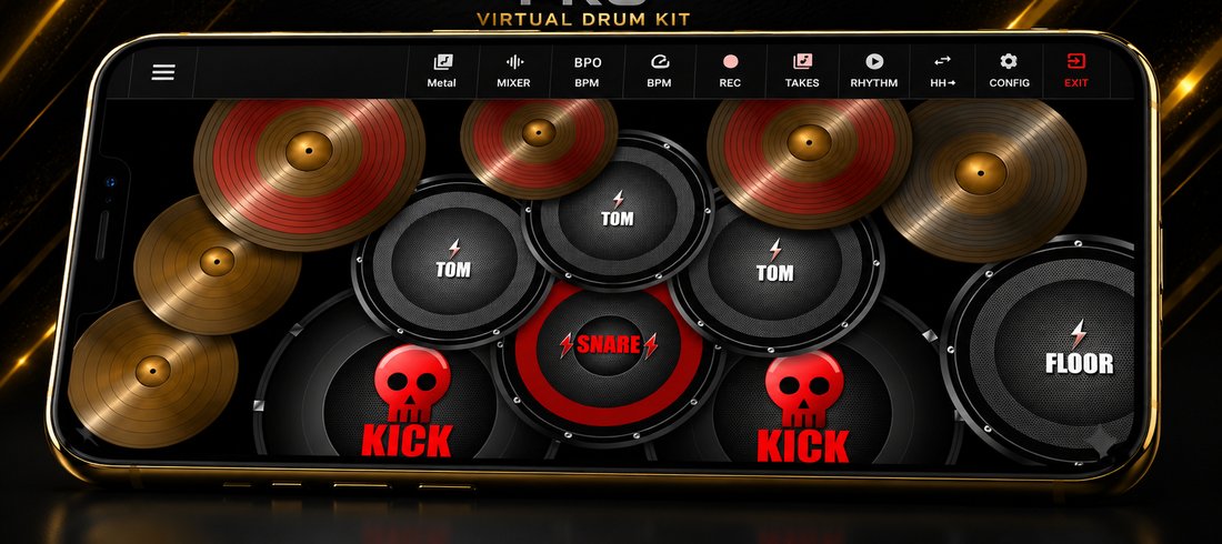 DrumPro Metal kit on screen